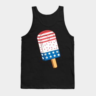 4th of July Popsicle, Red White and Blue Summer Popsicle Tank Top